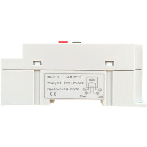 Minuterie numérique Programmable AC 220V 25a, contrôleur de minuterie électronique sur Rail Din avec affichage LCD, horloge