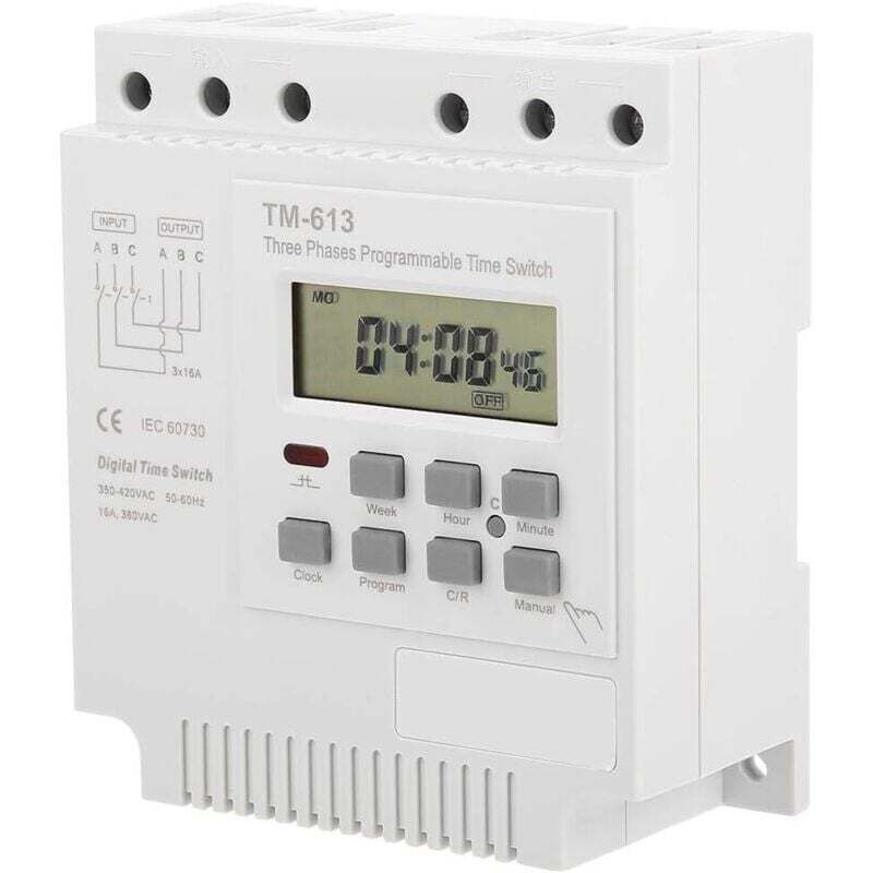 Minuterie Programable - Minuteur 380V TM-163 Commutateur de minuterie pour moteur triphasé 350v-420vAC