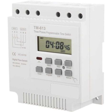 Minuterie Programable - Minuteur 380V TM-163 Commutateur de minuterie pour moteur triphasé 350v-420vAC