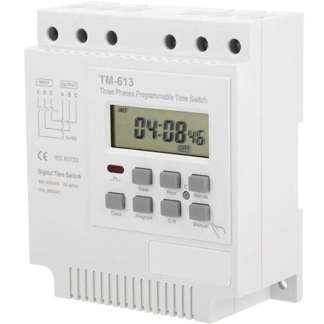 Minuterie Programable - Minuteur 380V TM-163 Commutateur de minuterie pour moteur triphasé 350v-420vAC