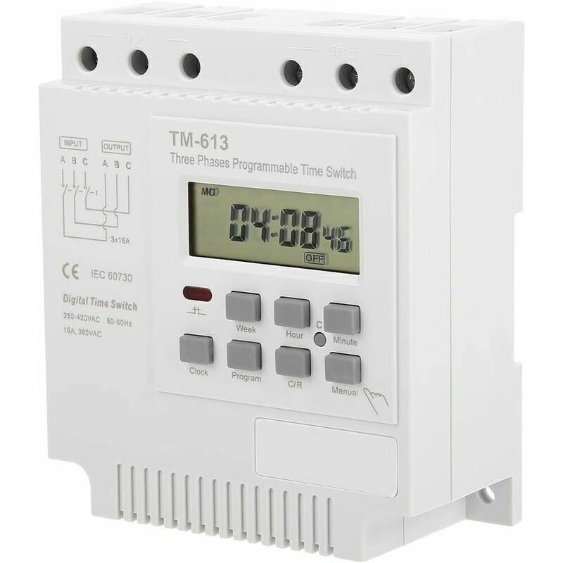 Minuterie Programable - Minuteur 380V TM-613 Commutateur de minuterie pour moteur triphasé