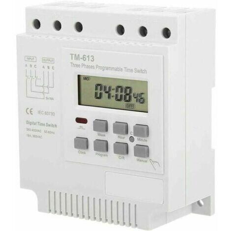 Minuterie programmable - Minuterie 380V TM-613, interrupteur de minuterie, convient aux moteurs triphasés CA 350V-420V.