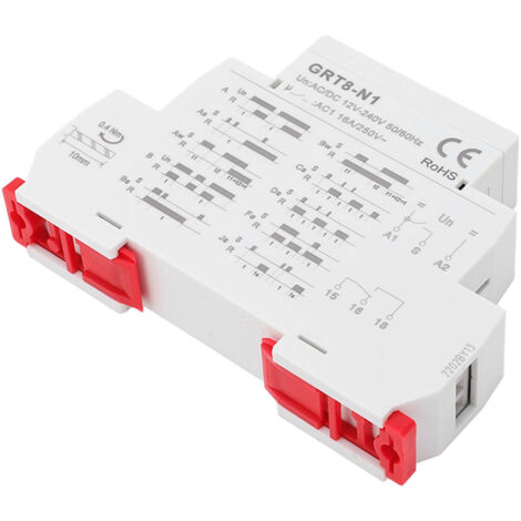 Minuterie programmable universelle 0,1s à 10 jours, relais temporisé AC/DC 12‑240V avec voyant indicateur