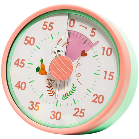Minuterie visuelle pour enfants, compte à rebours de 60 minutes pour la salle de classe,minuterie de bureau,minuterie magnétique de cuisine,vert clair
