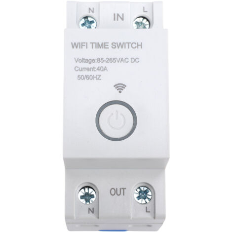Minuterie WiFi 2P 40A, Programmable, contrôle par application vocale, heure intelligente pour la maison