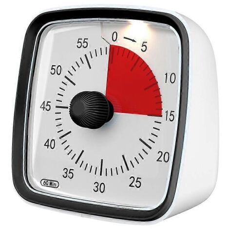 Minuteur 60 minutes, minuteur de classe, compte à rebours noir