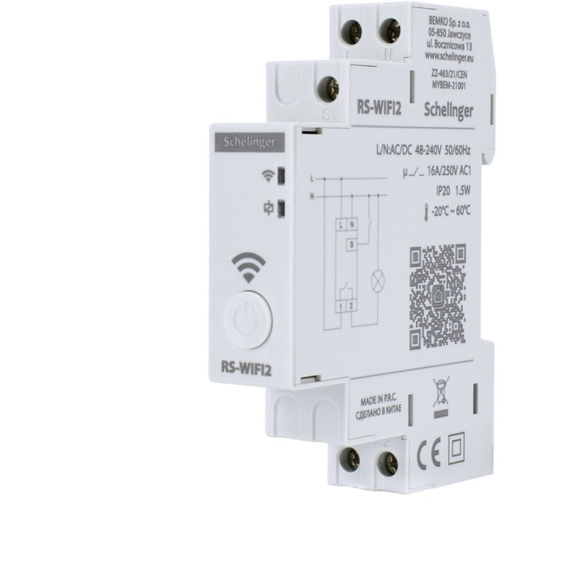Minuteur astronomique WiFi - 1 canal - 1,5W - 85-265V ac - Rail din - IP20