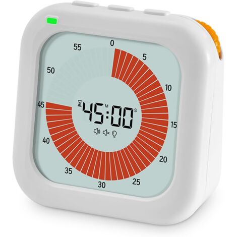 Minuteur Cuisine Minuteur Enfant, Compte à rebours de 60 Minutes Minuteur Visuel Enfant, Silencieux Outil de Gestion du Temps pour Cuisine, Salle de Classe, Réunions, Livré avec Une Pile