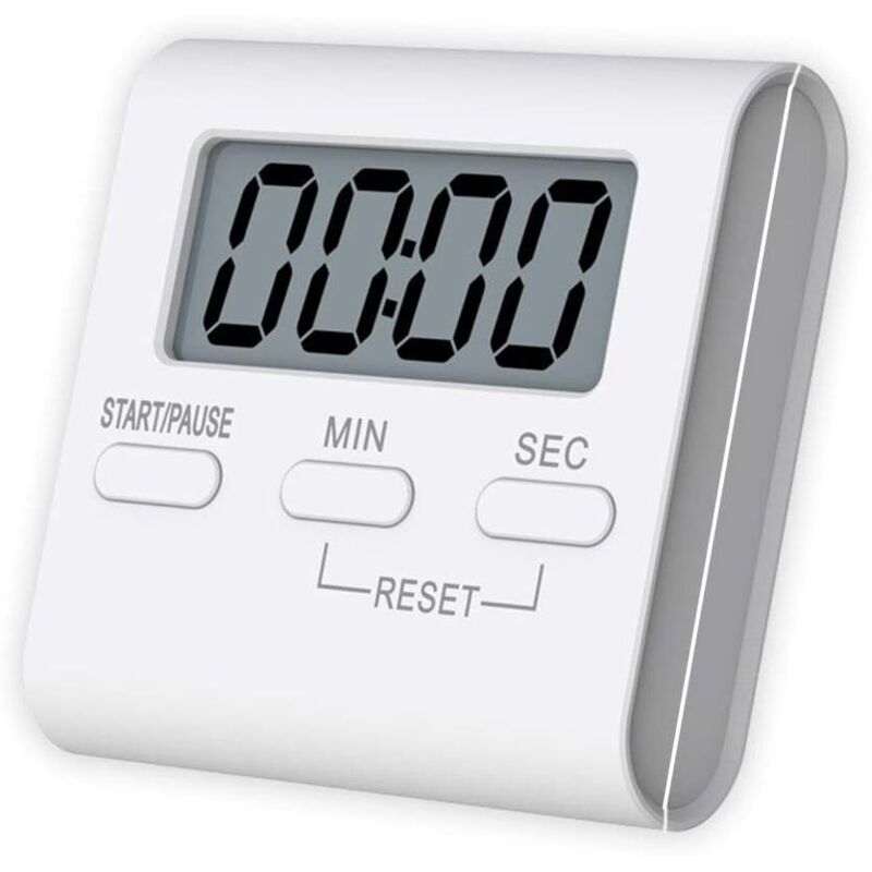 Minuteur cuisine numérique magnétique, alarme forte, grands chiffres, trou suspension