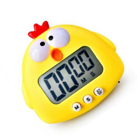 Minuteur Cuisine Yellow Multifonction Précis Alarme LED Portable Plastic AAA Étudiants Baking Facile