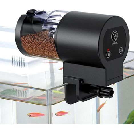 Minuteur d'alimentation pour aquarium – Distributeur intelligent de 100 ml, système d'alimentation alimenté par piles pour mini réservoirs Configuration automatique idéale pour les animaux