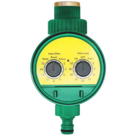 Minuteur d'arrosage automatique à deux cadrans analogiques pour robinet d'arrosage de jardin électronique