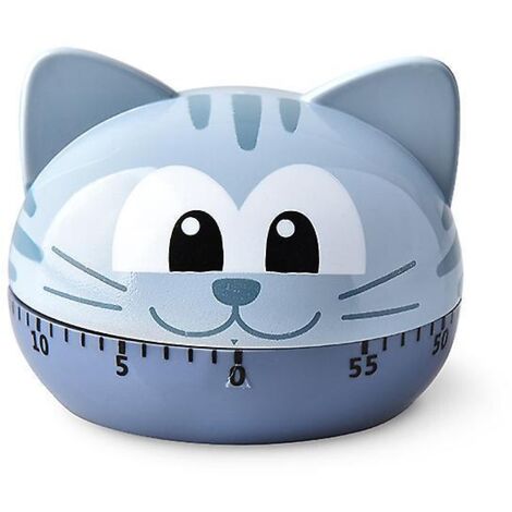minuteur De Cuisine Design Chat Abs, Acier Grey