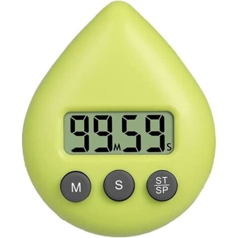 Minuteur de Cuisine LCD minuteur de Douche numérique étanche 5 Couleurs d'économie d'énergie en Forme de Goutte