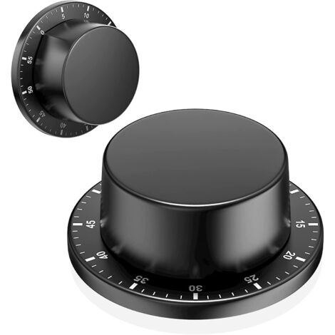 minuteur De Cuisine Mcanique, Minuterie Magntique Adsorbable, Minuterie Rutilisable En Acier Inoxydable Tanche, Compte Rebours De 60 Minutes, Con
