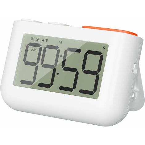 Minuteur de Cuisine, Minuteur Cuisine Aimanté Digital Chronomètre, Blanc