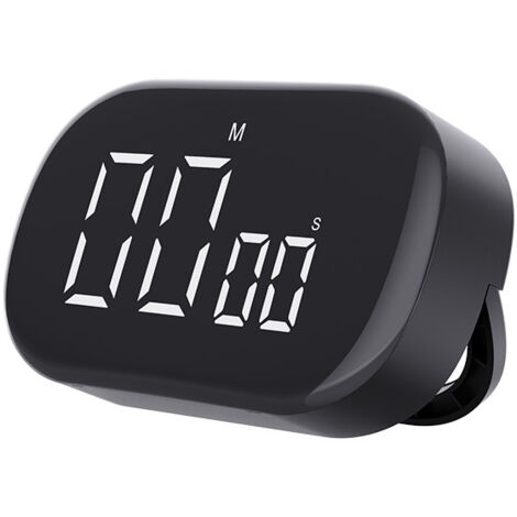 Minuteur de cuisine noir - compte à rebours -