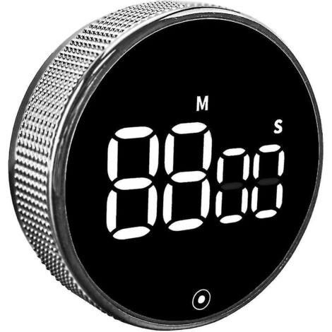 Minuteur de cuisine numérique avec écran LCD, compteur de minutes magnétique et rotatif. Idéal pour la cuisine, les barbecues, l'apprentissage et le sport.