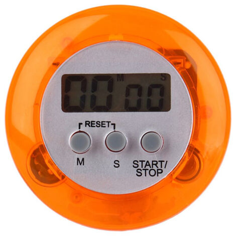 Minuteur de Cuisine Numérique LCD avec Alarme Sonore - EINNENFFER - Compte à Rebours et Support Magnétique - Pratique et Élégant en Orange pour vos Préparations Culinaires