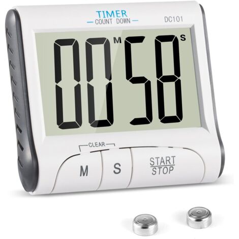 Minuteur de cuisine numérique magnétique électronique 24 h