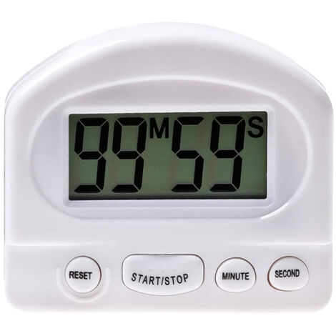 Minuteur de cuisine numérique portable avec compte à rebours, grand écran LCD et support magnétique, spécialement conçu pour la cuisine.