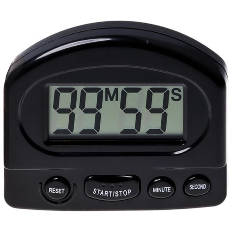 Minuteur de cuisine numérique portable avec compte à rebours, grand écran LCD et support magnétique, spécialement conçu pour la cuisine.