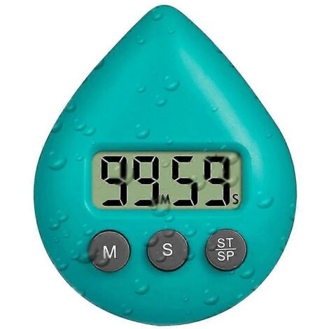 Minuteur de douche silencieux à piles, étanche, numérique, petit format et mignon
