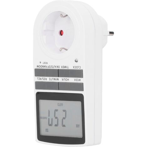 Minuteur de Prise LCD 12/24H avec Affichage Numérique pour Électroménager de Cuisine 240V UE