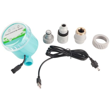 Minuteur d'Irrigation Connecté WiFi/Bluetooth, Programmable avec Télécommande et Alimentation USB
