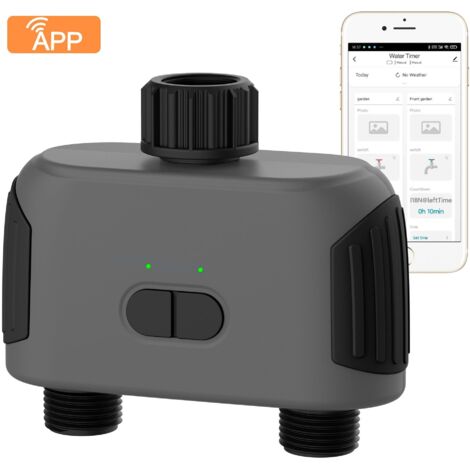 Minuteur d'irrigation intelligent à double canal, double mode Zigbee/Wi-Fi, contrôle via l'application Tuya Smart, arrosage automatique pour jardins et parcs, étanche de qualité industrielle, ensemble