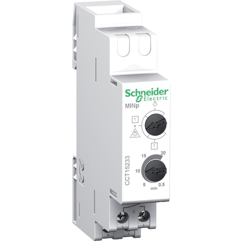 Schneider Electric - Acti9 MINp minuterie de 30s à 20mn/1h contact 16A/230Vca fonction télérupteur schneider CCT15233