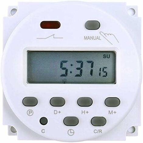 Minuteur électronique DC12V 16A 16 programmes Écran LCD programmable