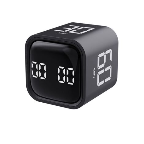 Minuteur Gravité - Minuteur Pomodoro Numérique avec Détection par Gravité - Pour Bureau Étude Cuisine Sport Enfants - 4.4 x 4.4 x 4.6 cm - Rechargeable - 1 Pièce