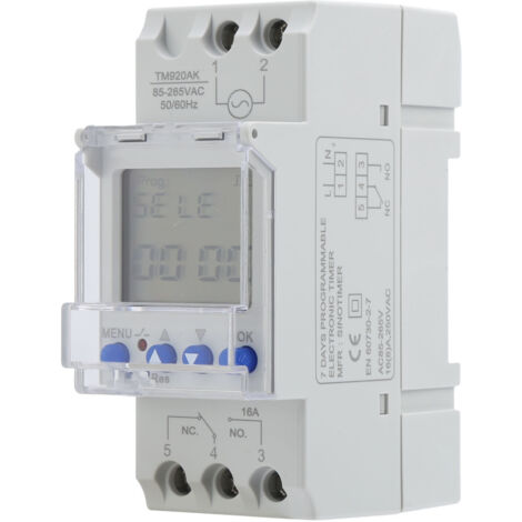 Minuteur Intelligent Analogique LCD avec Rétroéclairage pour Électroménagers Domotique 85265V 16A