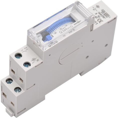 Minuteur mécanique 24 heures AC 220-240 V 15 minutes intervalle 96 fois marche/arrêt programmable minuterie électrique DIN Rail Installation Relais Commutateur