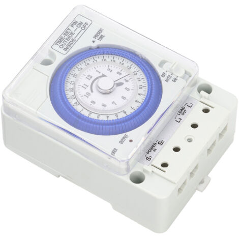 Minuteur Mécanique 24h pour Éclairage et Cuisine - Réglable 100-240V AC