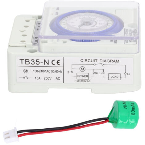 Minuteur Mécanique 24h pour Lumière et Four - Programmable 100-240V AC
