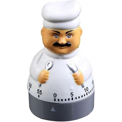 Minuteur mécanique de 60 minutes pour la cuisine, réveil puissant, compteur