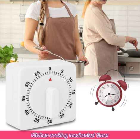 Minuteur Mécanique de Cuisine 60 Min Portable pour Préparation Alimentaire et Pâtisserie
