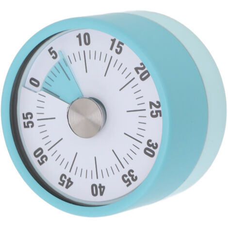 Minuteur Mécanique de Cuisine Timer Prestige - Chronomètre Magnétique Compteur Visuel en Acier Inoxydable Bleu, 55 Min Max, 121g, Sans Piles, Fiable pour Cuisine/Bureau/École