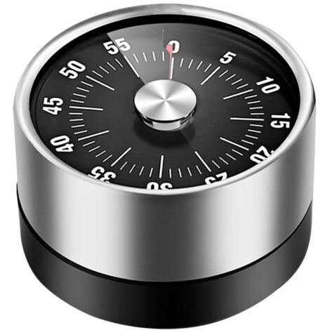 Minuteur mécanique en acier inoxydable pour étudiants, gestion du temps, minuteur de cuisine portable