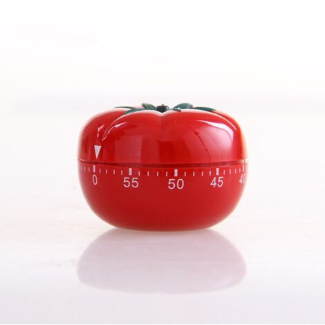 Minuteur mécanique en forme de tomate cerise pour la cuisson des soupes.