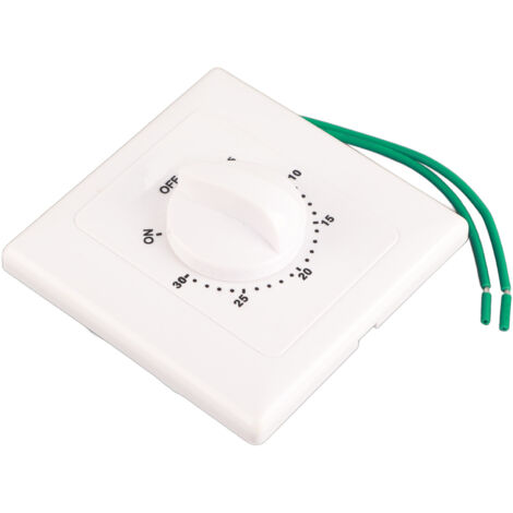 Minuteur Mécanique Pompe AC 220V, Interrupteur Temporisé avec Compte à Rebours pour Montage Murale 86 Panneau, 30 Min