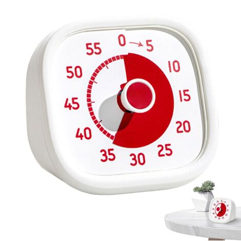 Minuteur pour enfants - Minuteur magnétique visuel, compte à rebours  Apprentissage visuel de la gestion du temps, silencieux