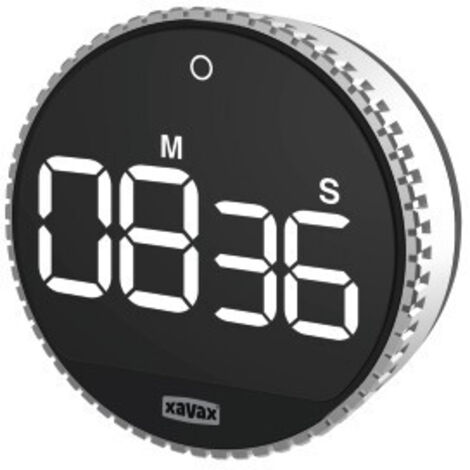 MINUTEUR « ROTATION », NUMÉRIQUE, ARGENTÉ/NOIR XAVAX 00185858