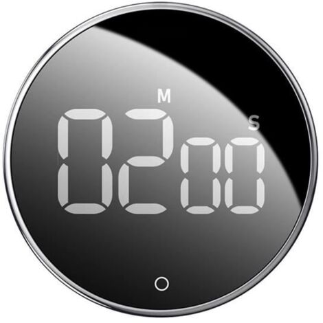 Minuteur - sablier,Minuterie numérique magnétique de cuisine, pour la cuisine, douche, étude, chronomètre, compteur - Type black