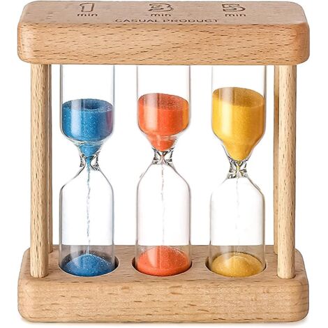 minuteur Sabliers, Sabliers Horloge De Sable Sablier Pour Enfants, Sablier 3 En 1 Pour Le Th, Minuteur Timer, Minuterie De Cuisine, Brossage De De