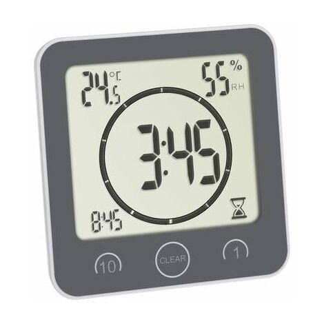 MINUTEUR TFA DOSTMANN BAD- /KÜCHENUHR MIT TIMER 60.4001.10 GRIS NUMÉRIQUE 1 PC(S)