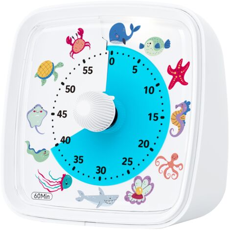 Minuteur Visuel Arc-en-Ciel avec étui de Protection, Rainbow Timer Enfant Compte à Rebours de 60 Minutes Minuteur pour Enfants et Adultes
