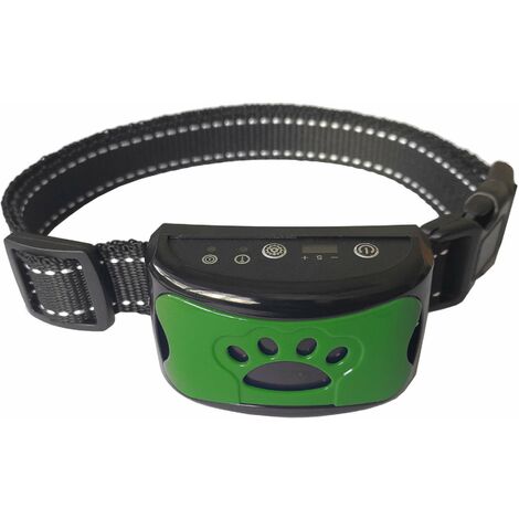 Miofth 3 In1 Collier anti-aboiement pour chien Dispositif d'aboiement excessif Sûr Inoffensif &amp Formation anti-aboiements sans cruauté, vert